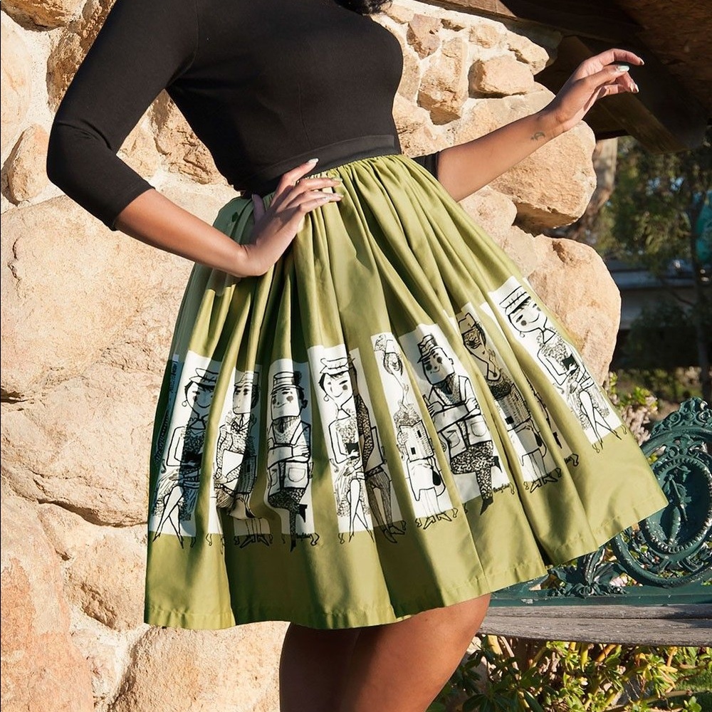 Pinup Girl Clothing Mary Blair Jenny Skirt L